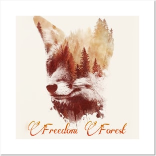 Freedom Forest Fox Posters and Art